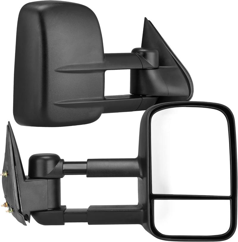 OEDRO Manual Telescoping Towing Mirrors Compatible with 1999-2006 Chevy Silverado 1500 2500HD 3500HD
