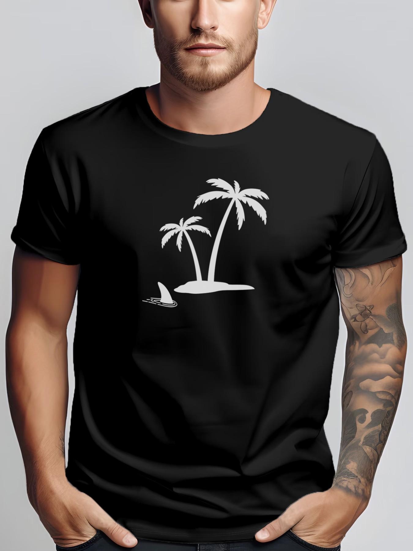 Men's Summer Micro-Stretch Comfort Round Neck Printed T-Shirt, Fashionable Trendy Wear, Best Choice for Men, Casual Stylish Tee