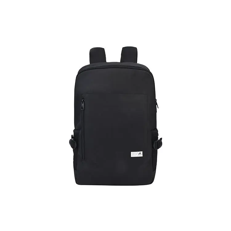 Adidas Large-Capacity Travel Zip Backpack for Men and Women – Polyester Unisex Casual Black Bag