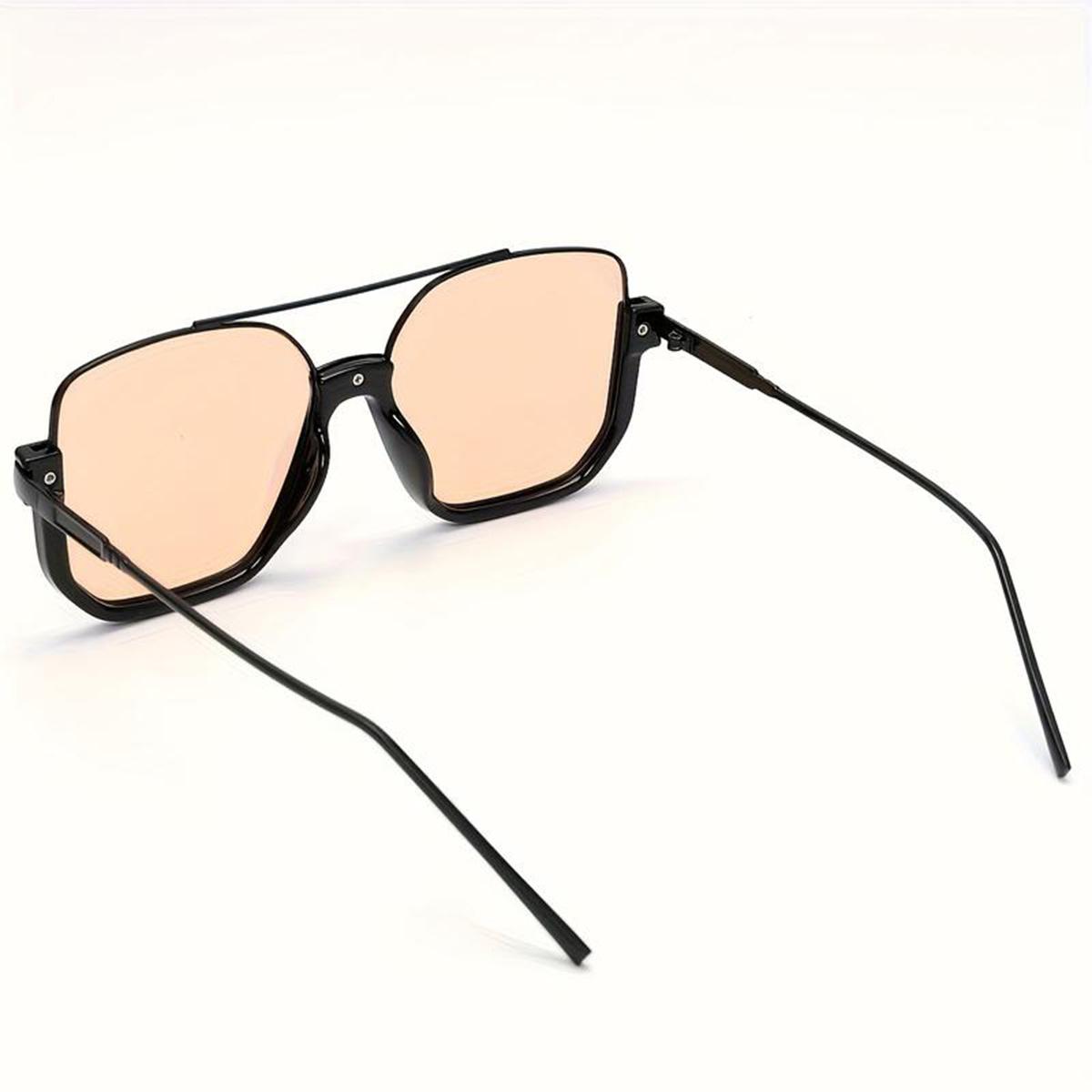 Retro Fashionable All-match Tinted Lens Aviator Sunglasses Aviator Sunglasses for Women,Men Summer VintageTrendy Glasses,Carry polarized sunglasses Unisex