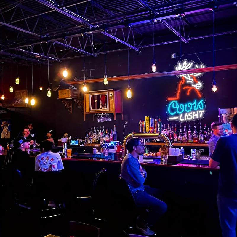 ROSNEK Deer Head Crs Light Neon Signs for Wall Decor Neon Lights for Bedroom Led Signs Suitable for Man Cave Bar Pub Birthday Party Christmas Gift