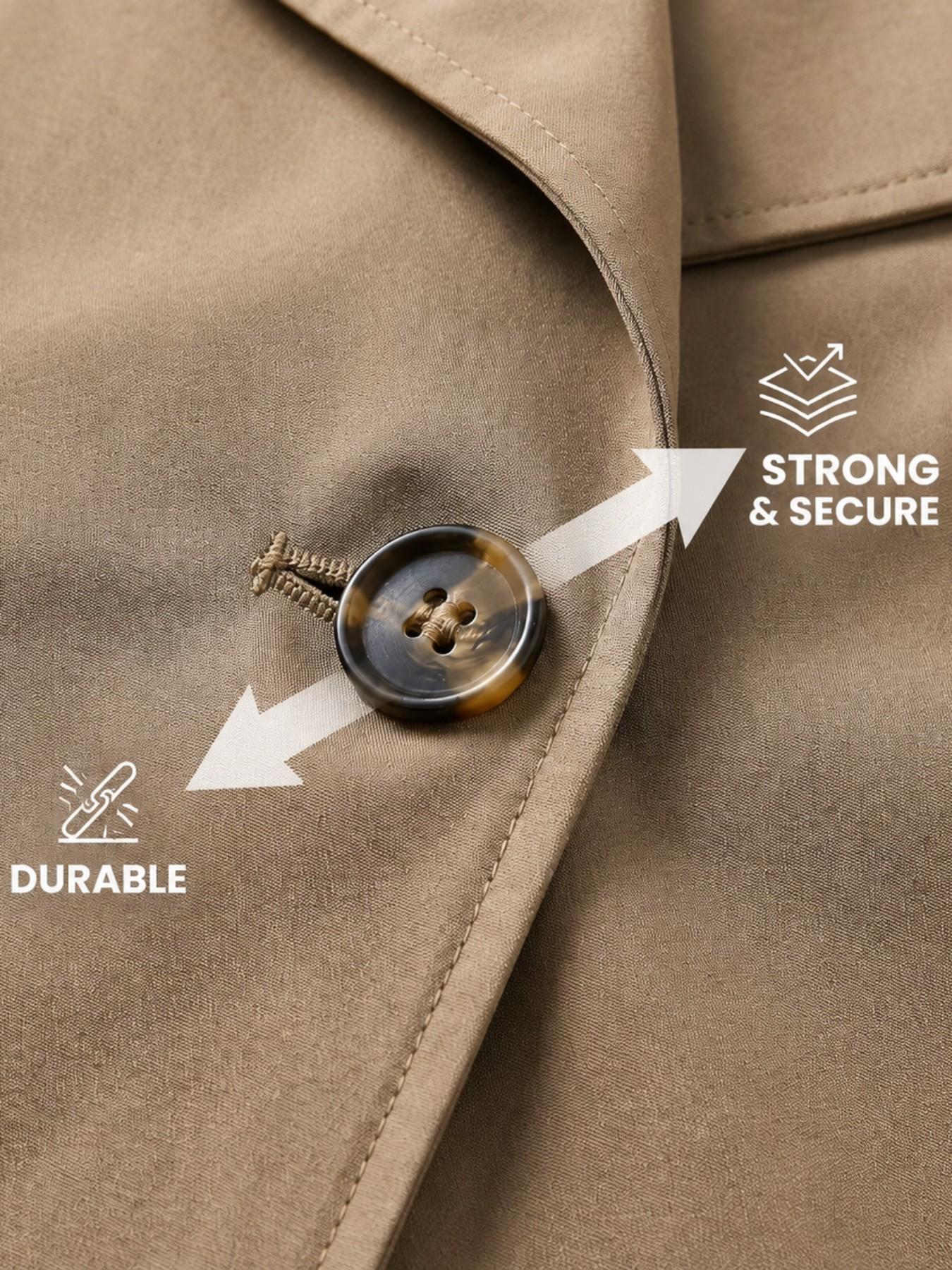 Women’s Long Trench Coat, Double Breasted Belted Overcoat with Lapel Collar and Adjustable Cuffs, Elegant Fall Business Casual Outerwear