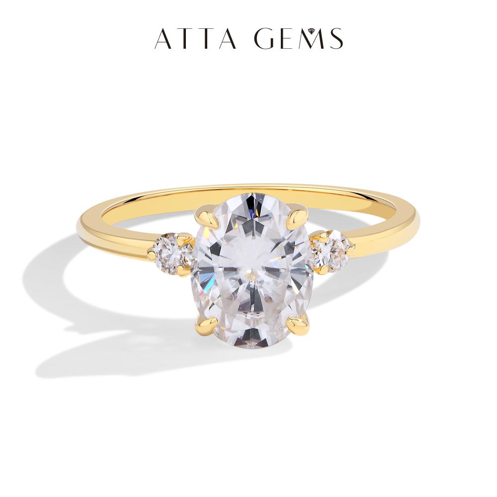 2CT Oval D VVS1 Color Synthetic Moissanite Ring for Women Engagement Wedding Fine Jewelry Gift Promise Ring R228