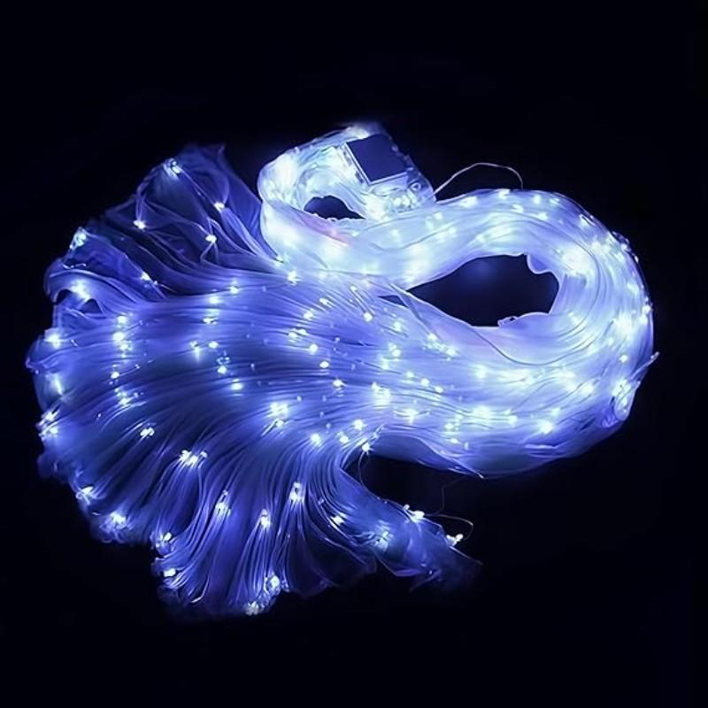 LED Glowing Butterfly Wings, 360° Stage Cape, Flashing Mode, Battery Powered, Perfect for Belly Dance, Carnival, Party Performances, Weddings, Night Shows