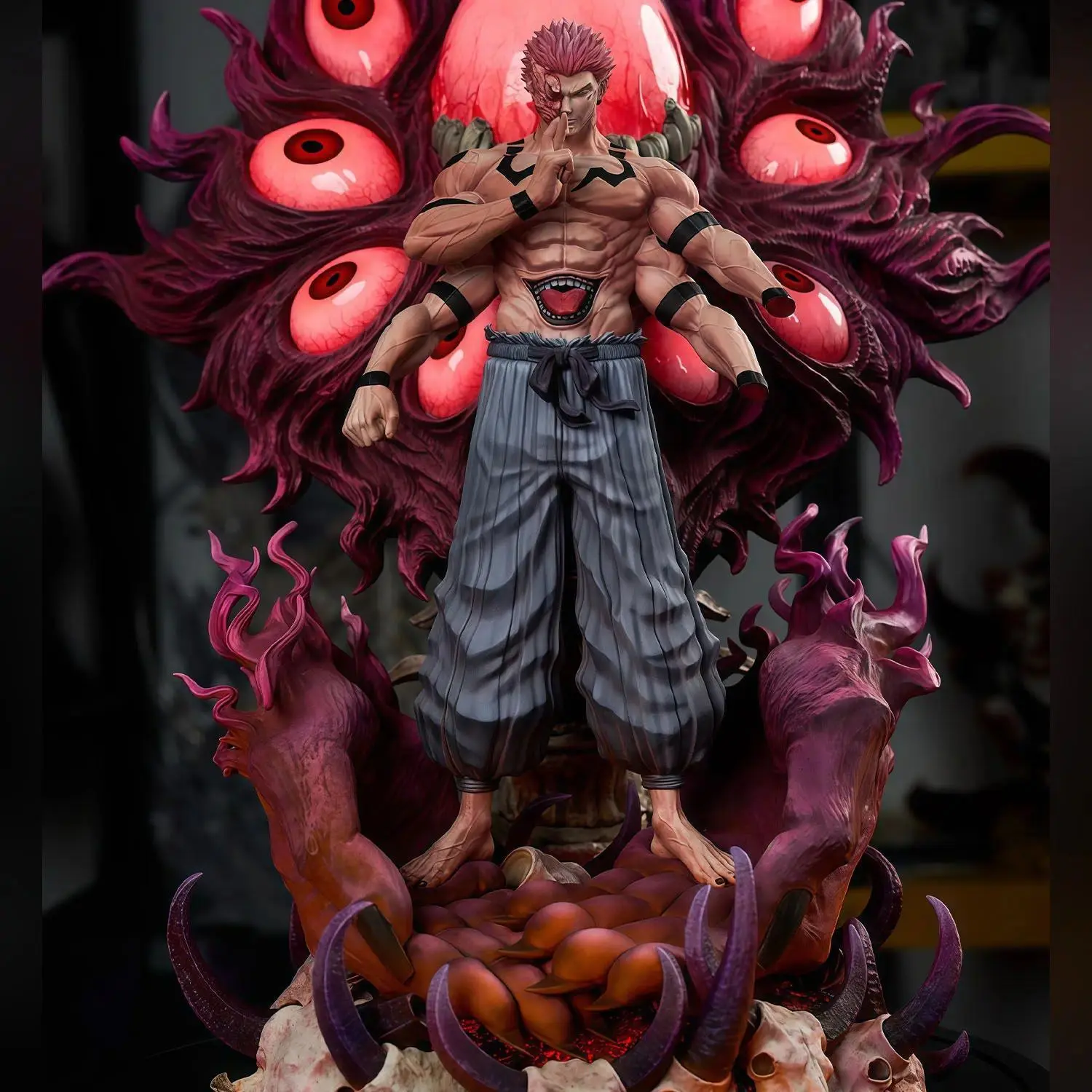 HOT New Ryomen Sukuna Figure Jujutsu Kaisen Figures Pvc Collection Statue Model Room Ornament Dolls Toys Christmas Gifts
