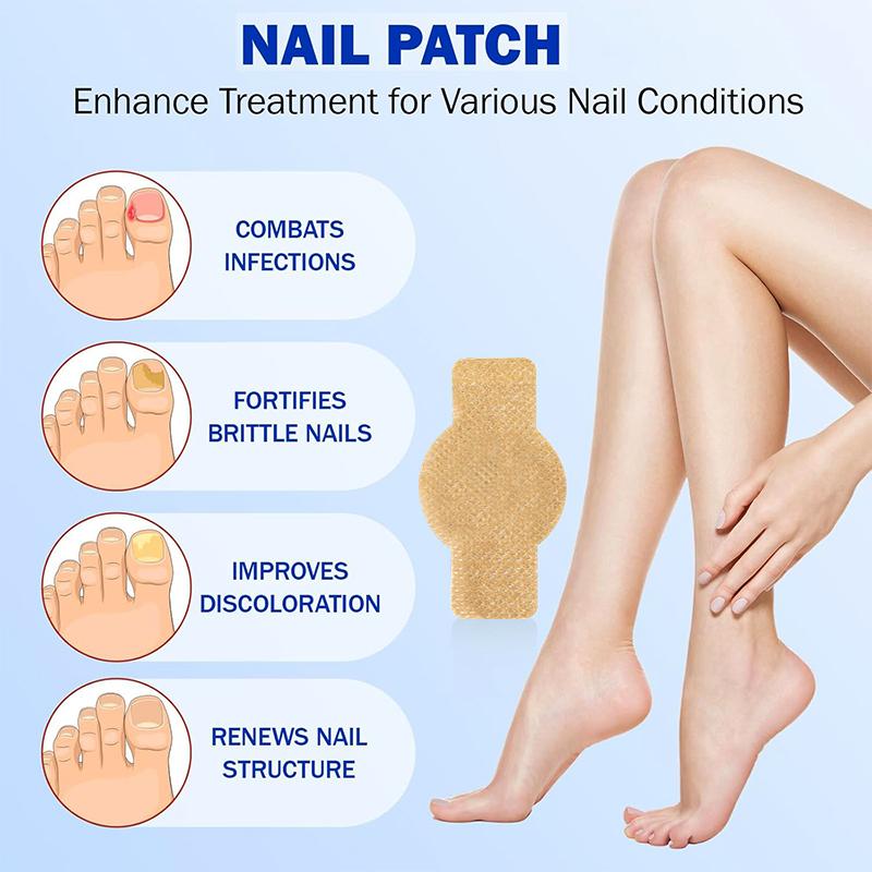 Swesth Fungal Nail Patches 21 Patches for Damaged Nails Toenail Repair Patches Overnight Repair Solution with Moisture Breathable Comfortable Elastic Fabric Herbal Extracts for Simple Foot Nail Care
