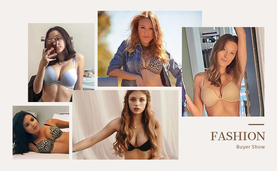 Wingslove Deep V Push Up Padded T-shirt Bra Everyday Bras For Womenswear Outfit Enhancer Outdoorfun Low Plunge Breathable Mesh Classic Style SpringStatements