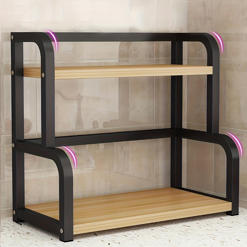 1 piece of stainless steel kitchen storage rack, multi-layer countertop condiment organizer rack, space-saving stand, an ideal item for Halloween gifts and party supplies display