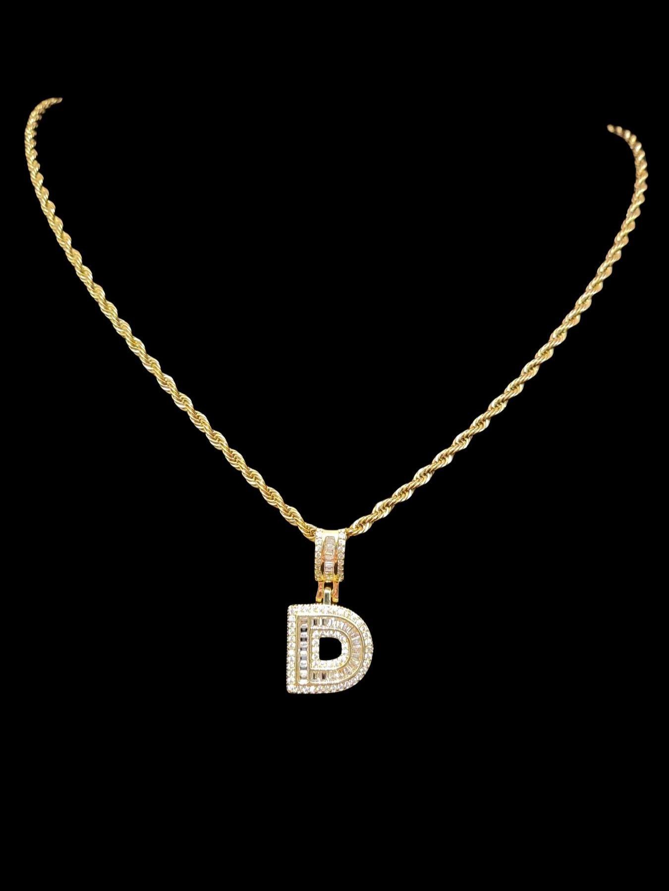 Women's Sparkling Cubic Zirconia Initial Necklace - Personalized Alphabet Letter Pendant, Silver Costume Jewelry, Fashion Birthday Gift, Letter Necklace