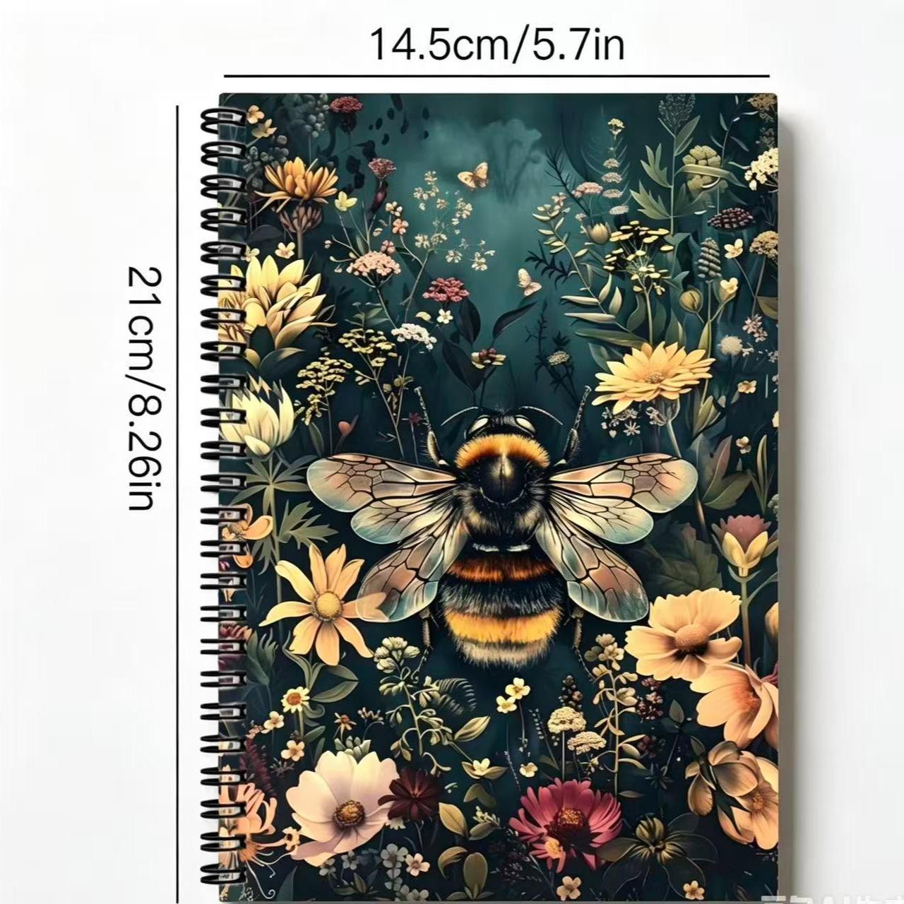 New Cross-Border Bestselling Hive Flower Notebook, 100 Pages Sketchbook, Spiral Coil Journal, Sticky Notes Pad, Ideal for Drawing and Note-Taking