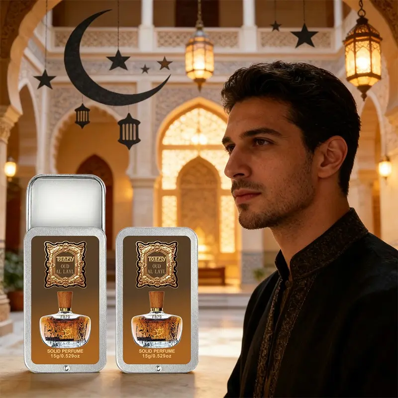 Tonfly Luxury Men's Solid Perfume Balm, Long-Lasting Oriental Scent, Alcohol-Free, Non-Irritating, 15g, Full Body Use, Long Lasting Scents