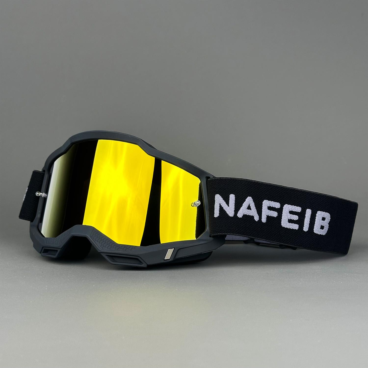 NAFIEB High-Performance OTG Goggles: Compatible with Prescription Glasses, Scratch/Dust Resistant, Airflow System, Secure, Adjustable. For Riding, Skiing. Ideal Holiday Gift.