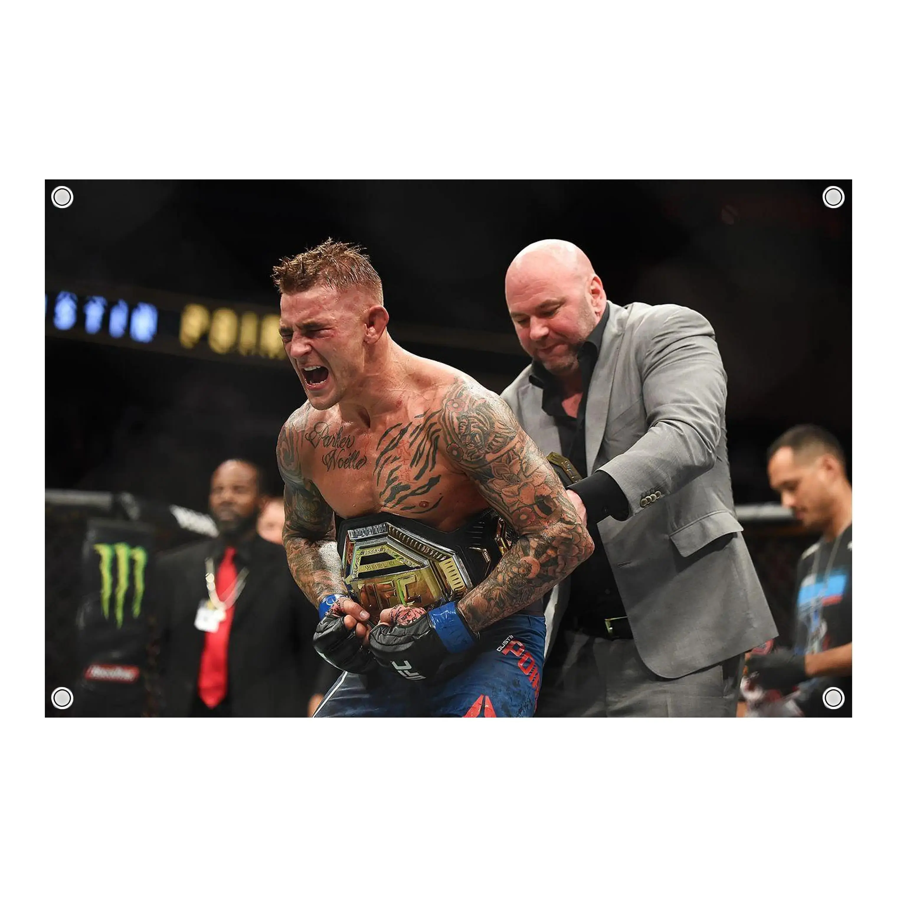 Dustin Poirier GraphicTapestry - UFC MMA Flag - Ultimate Fighting Championship Wall Flag Banner,, Fight Night Bedroom Decor, Gift for MMA Fans Men & Women