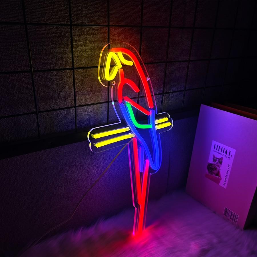 Parrot Neon Sign for Wall Decor LED Neon Light USB Powered Neon Art signs