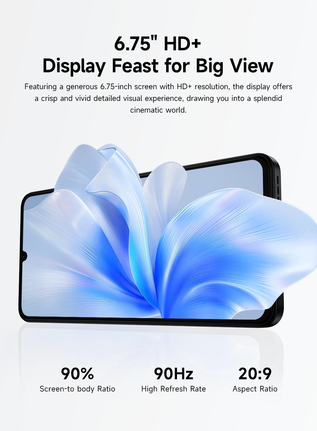 Ulefone Note 20 Pro Unlocked Cell Phones, 4G Smartphones,Android 14 , 6000mAh Mega Battery, 8GB + 128GB/256GB, 6.75" Large Waterdrop Display 90Hz + 50MP Main Camera+8MP Selfie Camera+2MP Macro Lens , Ultra-Slim Lightweight, Face Unlock& Fingerprint ID