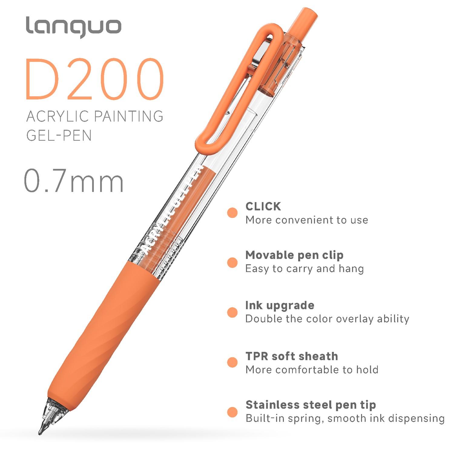 Languo 144 Color Gel Pen Set, Art Pens, 0.7mm Stainless Steel Tip, High Coverage Ink, Suitable for Stone, Ceramic, Glass, Wood, Canvas, Phone Case, DIY Art Supplies, Artist Supplies