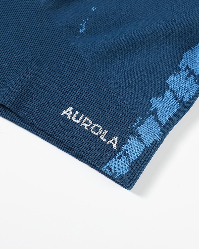 AUROLA Serpent Snake Seamless Workout T-Shirts for Women,Short Sleeve Crop Top Gym Yoga Athletic Shirts Tee