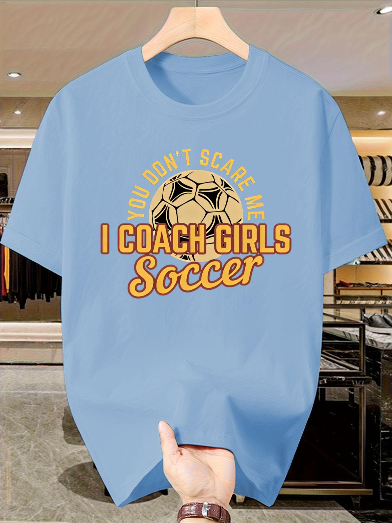 Football Coach Gift Choice! Women's Soccer Theme Personalized T-Shirt, Slim-Fitting Short Sleeve Casual Top for Training and Daily Wear