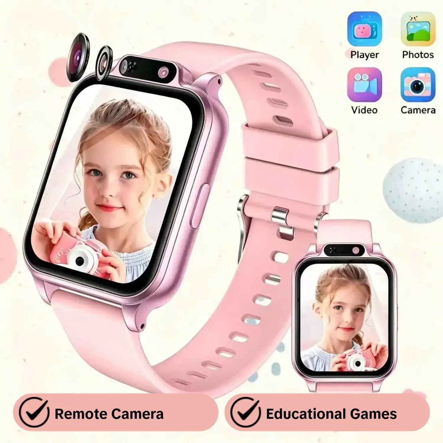 2026 Upgrade Kids Smart Watch, Wearable Multifunctional Smartwatch, 300mah Long Battery Life, Multiple Sports Modes, Step Counter, Flashlight, Calculator, Remote Camera, Educational Games, Ideal Gift