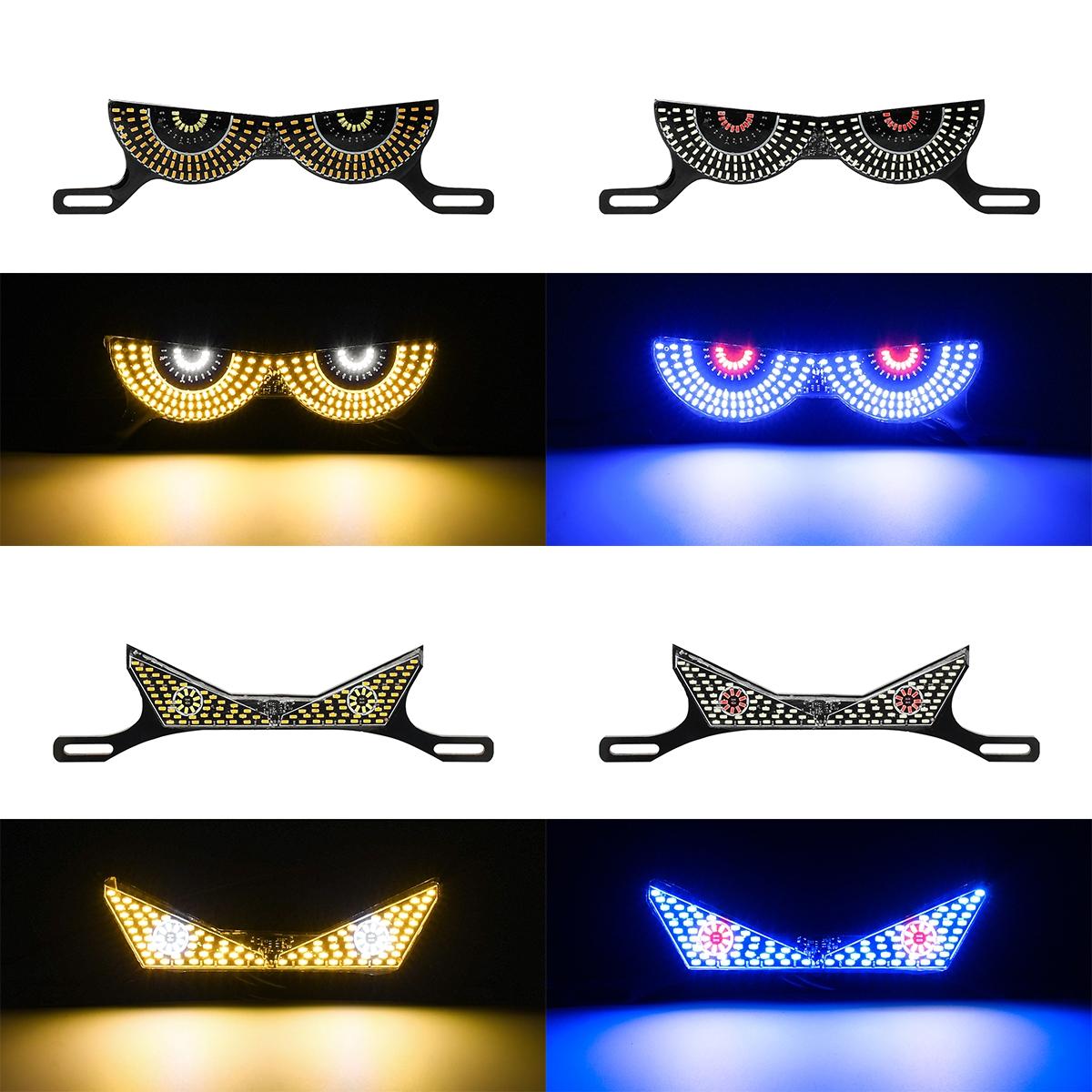LED Motorcycle Headlight Devil Eye Cat Eye Dynamic Tail Light Car Tail Decorative Lamp Strobe Eagle Eye Lamp Motorcycle Led Lights Exterior Accessories
