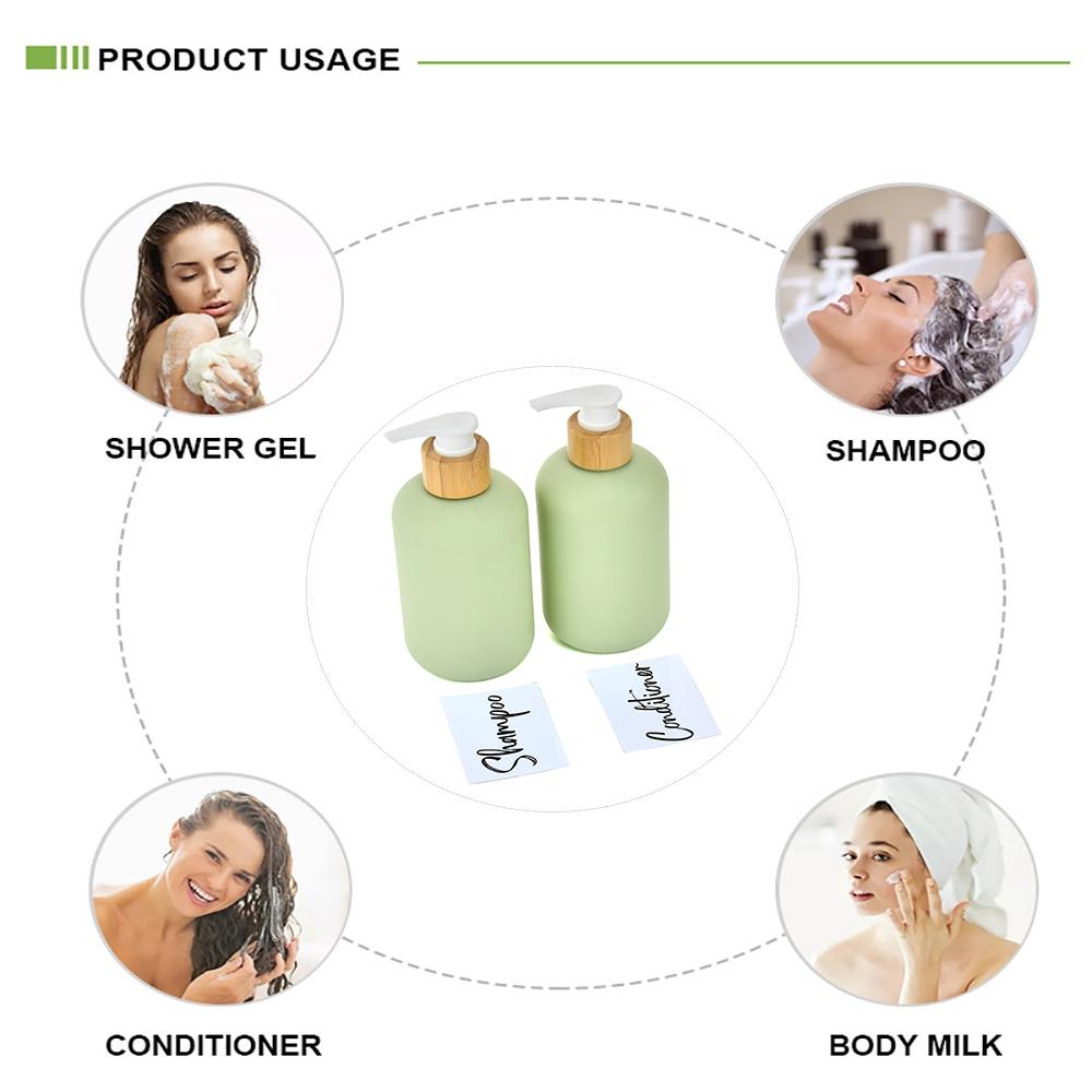 Elegant Bathroom Accessories Set, Fashion Design Liquid Soap Dispenser, Shampoo Dispenser, Perfect for Storing Lotion, Wall Mounted, 2 Piece Kit