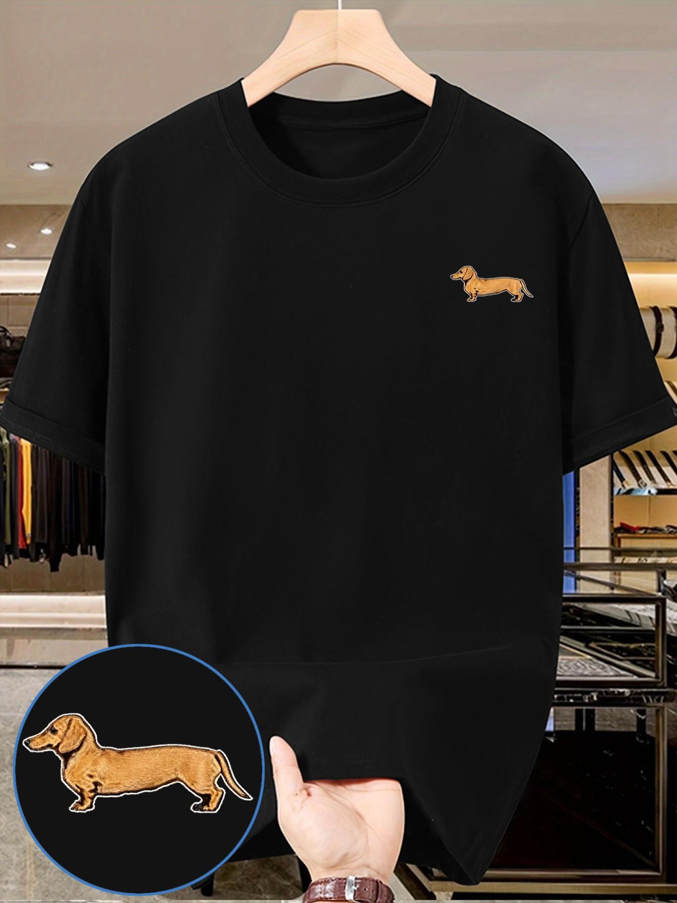 Classic Hot Dog Print T-Shirt, Men's Casual Slim-Fit Short Sleeve Top, Trendy Streetwear for Daily Wear, Comfortable & Stylish Design