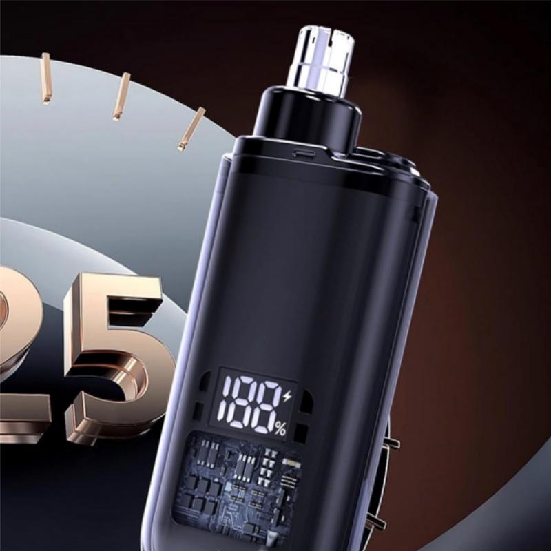 Nose Hair Trimmer for Men Women Rechargeable Painless Eyebrow Facial Hair Shaver LED Display Waterproof Dual Edge Blades Clipper Compact Portable IPX7 Safe Distance Trimming Nose Hair Trimmer for Men Women Rechargeable Painless Eyebrow Facial Hair Shaver LED Display Waterproof Dual Edge Blades Clipper Compact Portable IPX7 Safe Distance Trimming