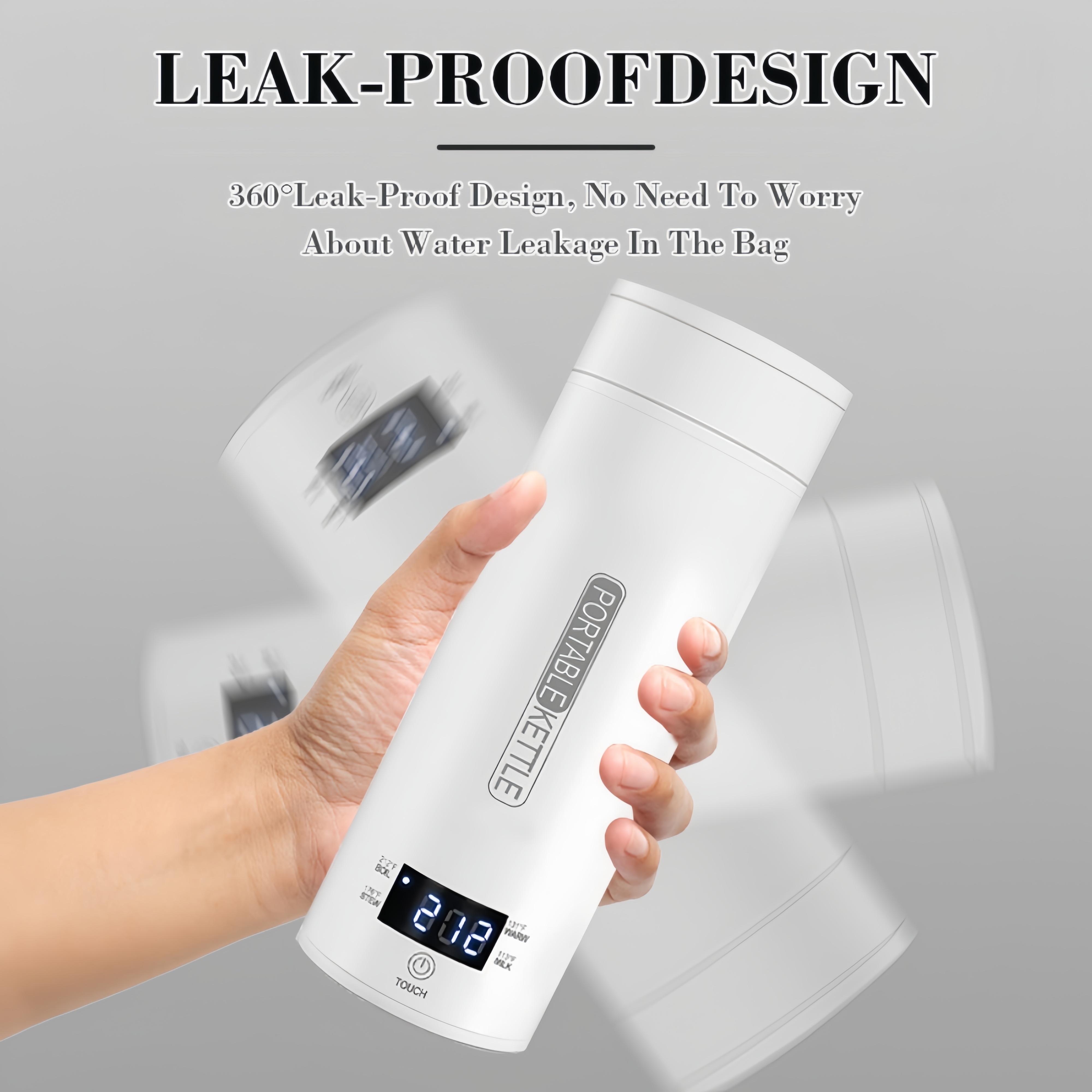 Travel Electric Tea Kettle Portable Small Mini Coffee Maker with 4 Variable Presets, Personal Hot Water Boiler 304 Stainless Steel with Automatic Shutoff and Boil-Dry Protection