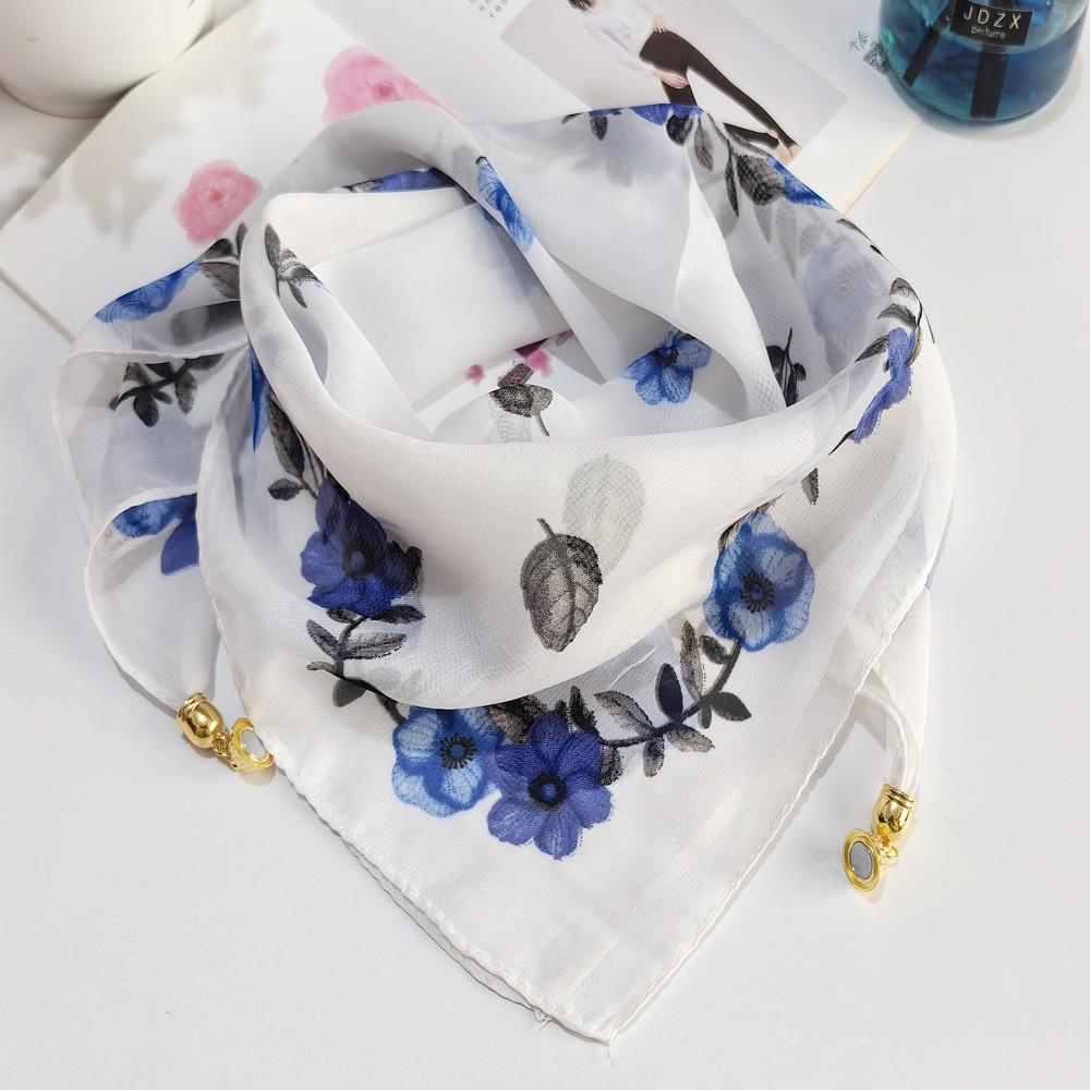 One 25.6-inch lightweight and breathable women's silk scarf, multi-functional, can be used as a headscarf, shawl, or hairband, suitable for all seasons. Perfect as a gift for female friends, Mother's Day, or birthday.