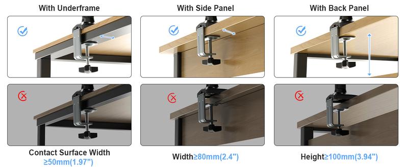 Single Monitor Desk Mount for 13''-32'' Monitors MU8013B Freelift