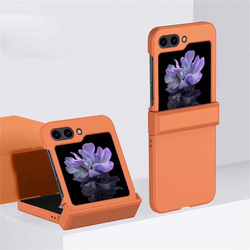 Luxury 3-in-1 Hinge Protection Foldable Smartphone Casing for Samsung Galaxy Z Flip 3/4/5/6/7, Ultra-Thin Shockproof Hard PC Armor Accessory for Handheld Devices, Polycarbonate