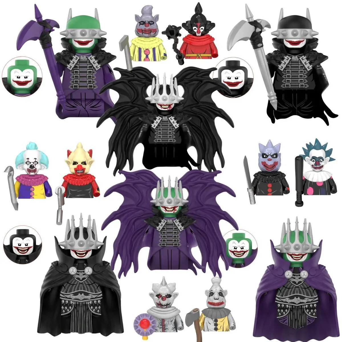 2026 New hot item  Blind Box Building Blocks DY109 TP1040 Mini Model Figures Maniacal laughter Bat Horror Character Halloween Christmas Gifts Toys