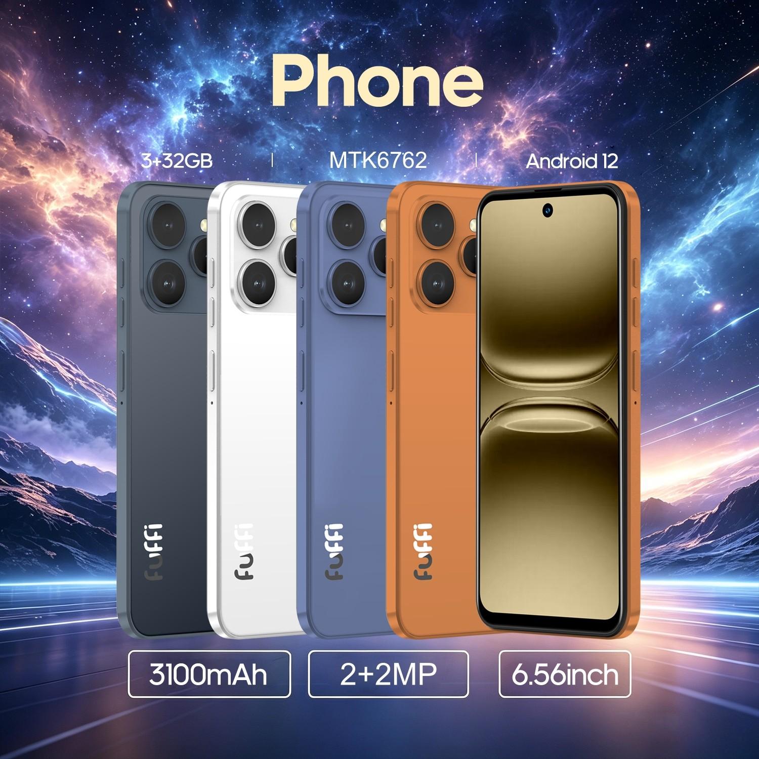 FUFFI-M17 Pro Smartphone, 6.56-Inch Display, Unlocked 4G Network, Android 12.0, 3+32GB Memory, 3100mAh Battery, Dual SIM, Fashionable Phone
