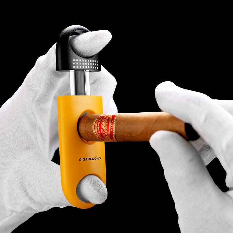 Portable Guba cigar box, with cigar box and waterproof fumigator system (cigar storage bag + red ashtray + cigar clipper three-piece set), can hold 8 cigar (artificial) - travel-friendly cigar rack, ideal men's cigar and storage gift box