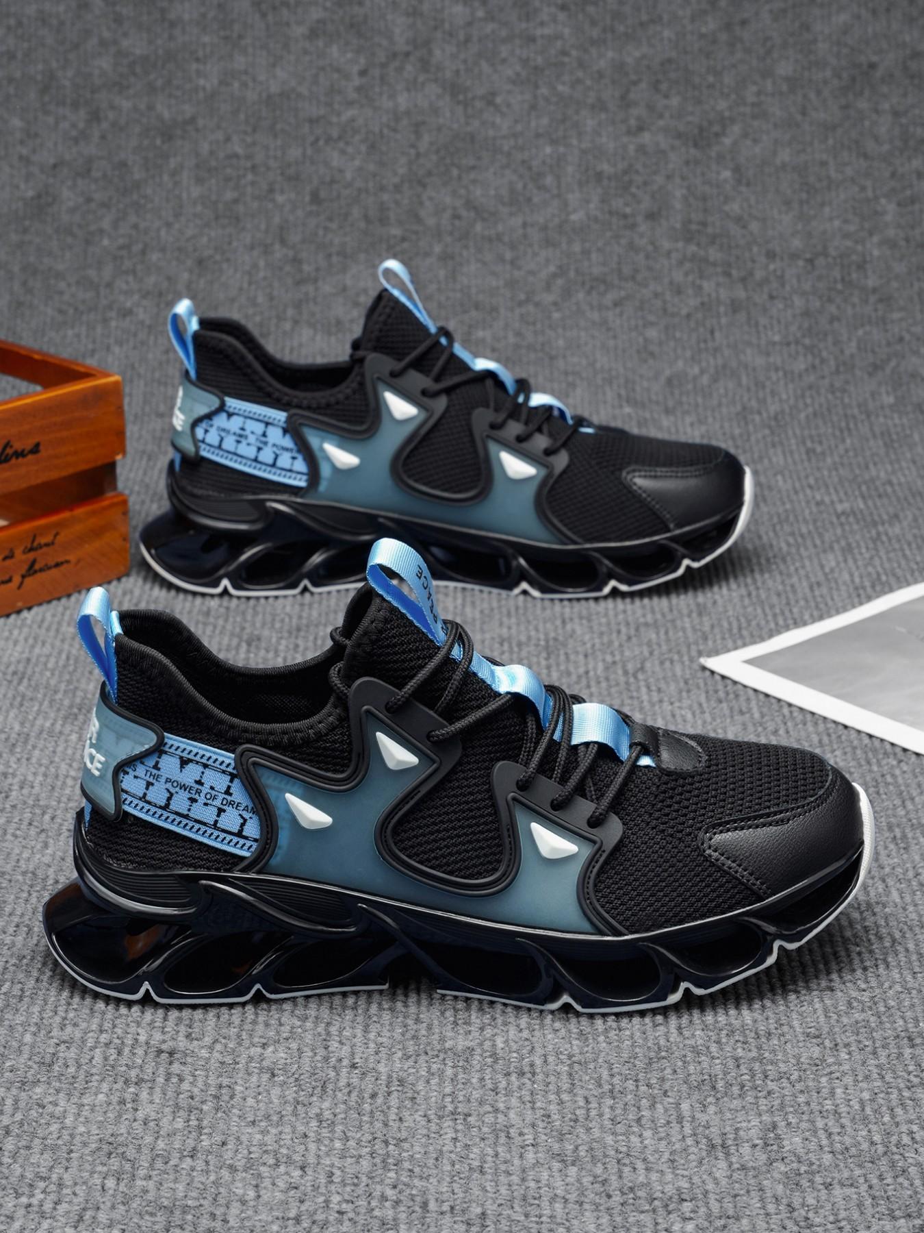 Future Mech Style Dad Shoes, Breathable Mesh Sporty Sneakers, Men's Height-Boosting Shock Absorbing Casual Shoes, Student Streetwear Trendy Shoes