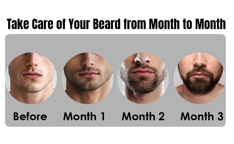Beard Kit For BF Gift & Men Grooming & Care W/Beard Wash,3 Packs Beard Oil,Beard Balm Leave-in Conditioner Boyfriend Father’s  Gift