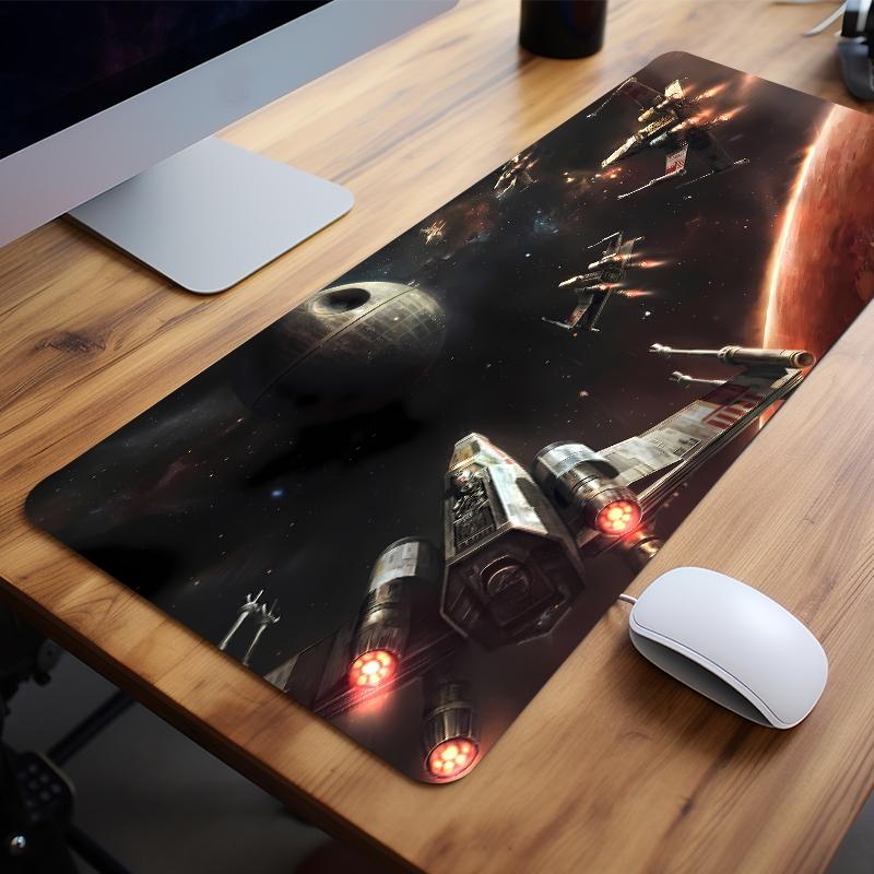 Space Theme Gaming Mouse Pad, 1 Piece Keyboard Desk Mat, Non-slip Computer Mouse Mat for Home Office