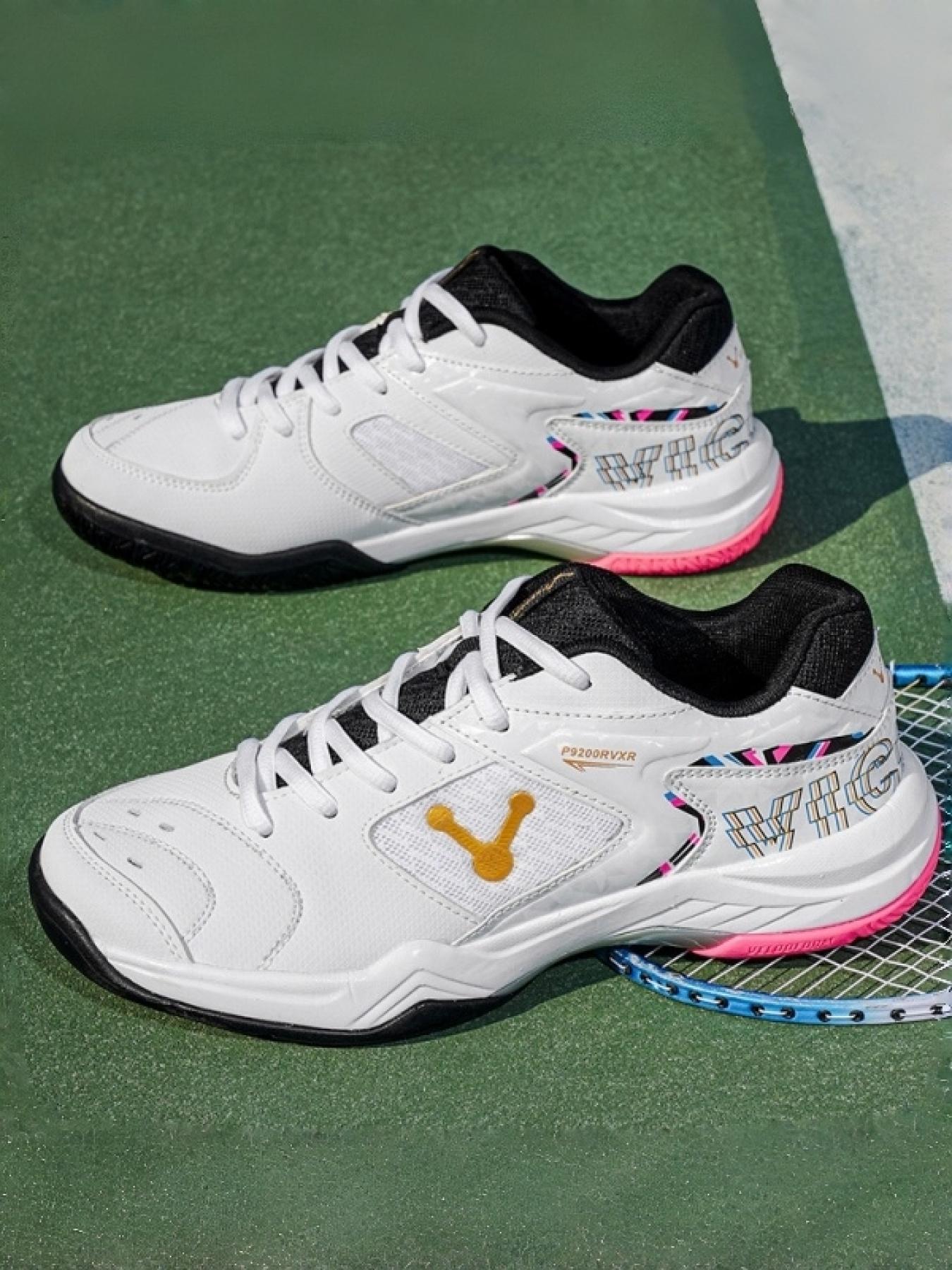 1 Pair Men's Professional Badminton Shoes Arch Support Anti-Twist Breathable Mesh Anti-Slip Wear-Resistant Sole Training Competition Sneakers