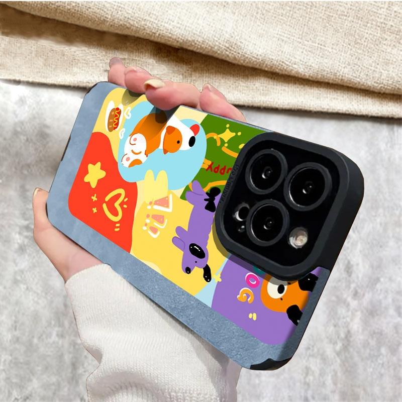 Cute Dog - Themed Phone Case, Multiple Colors & Specifications Available, Playful Cartoon Design, Durable Protection For Phones, Perfect For Daily Use, Vibrant Fun Details With Dogs, Hot - Style Phone Accessory