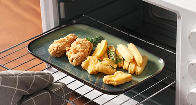 Stern Serving Platters Set of 4, 11 Inches Rectangular Serving, Green Serving Trays for Entertaining