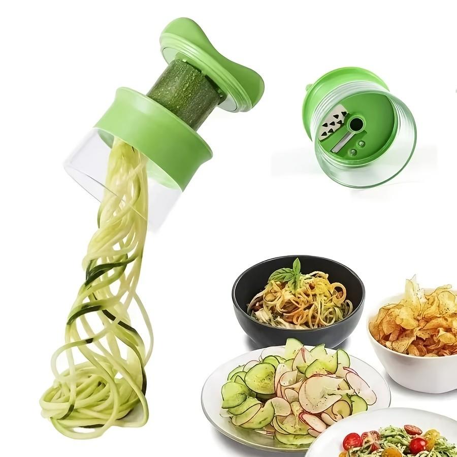 1pc Multi-Functional Spiral Vegetable Slicer, Handheld Veggie Grater, Carrot Cucumber Zucchini Cutter, Kitchen Salad Tool, Gift Idea