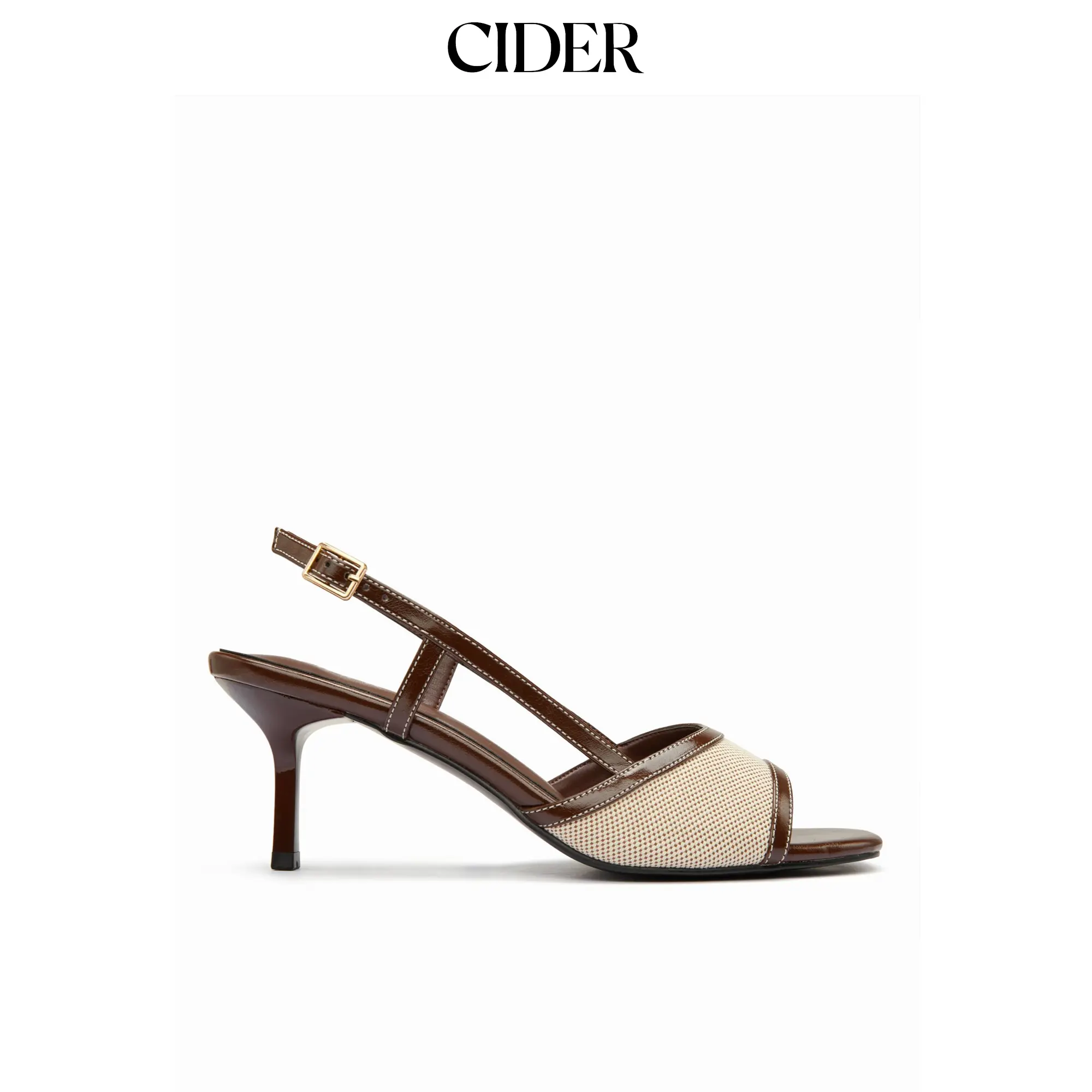 Cider TWO-TONE STRAP SLINGBACK SANDALS