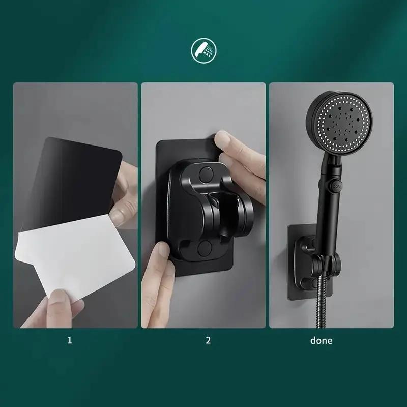 High Pressure Handheld Shower Head, 5 Modes, Sensitive Skin Friendly, Easy Installation, No Battery Needed, Modern Bathroom Accessory, Handheld Showerhead