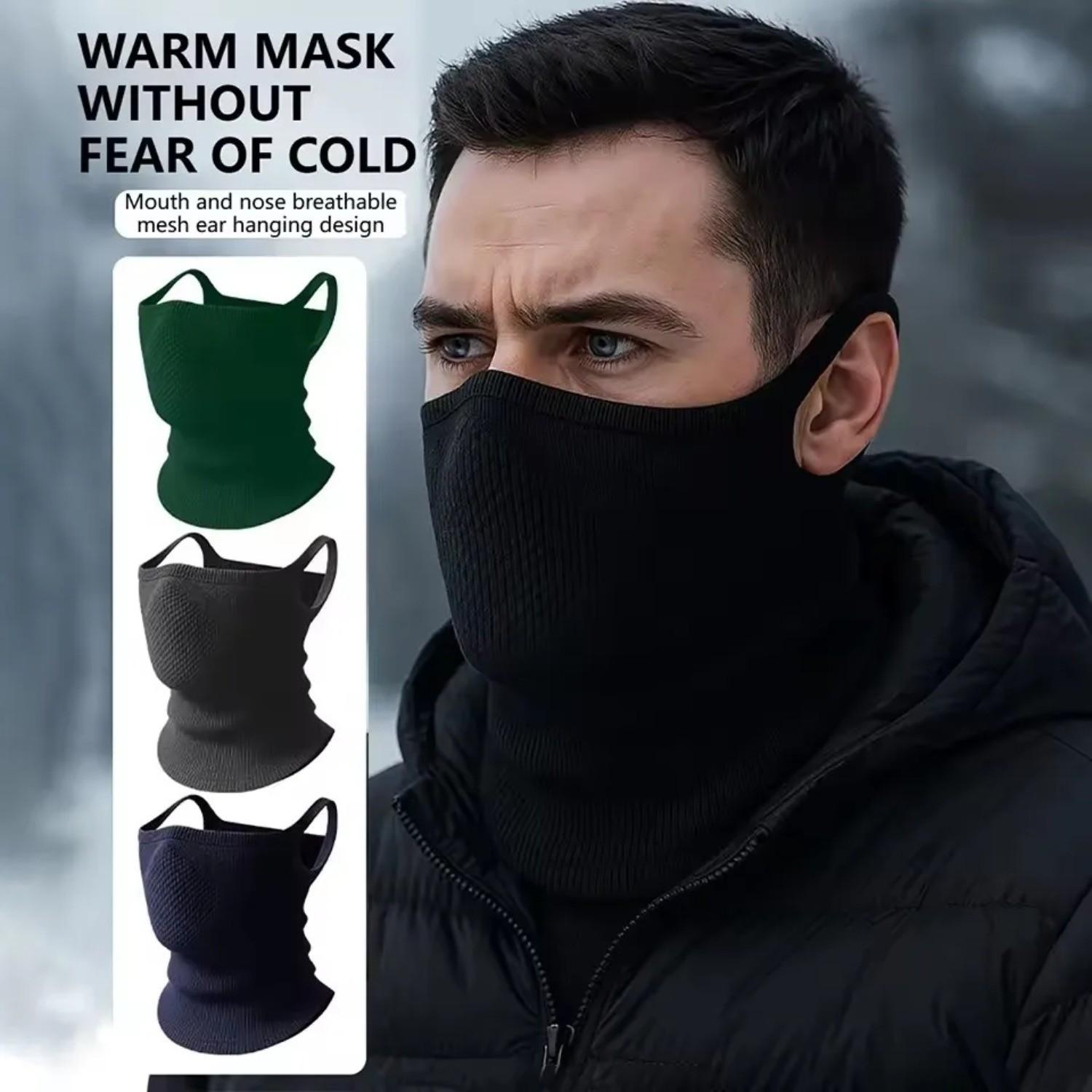 Breathable Windproof Face Mask with Ear Hooks, 2 Styles Outdoor Sports Mask for Running, Hiking, Cycling & Travel, Comfortable Design