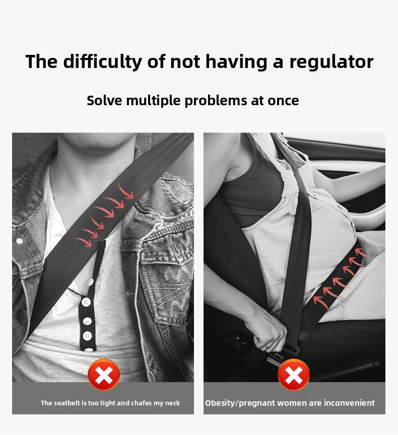 Car Seat Belt Adjuster for Pregnant Women, Practical Safety Belt Holder, Adjustable Tightening Device to Prevent Choking