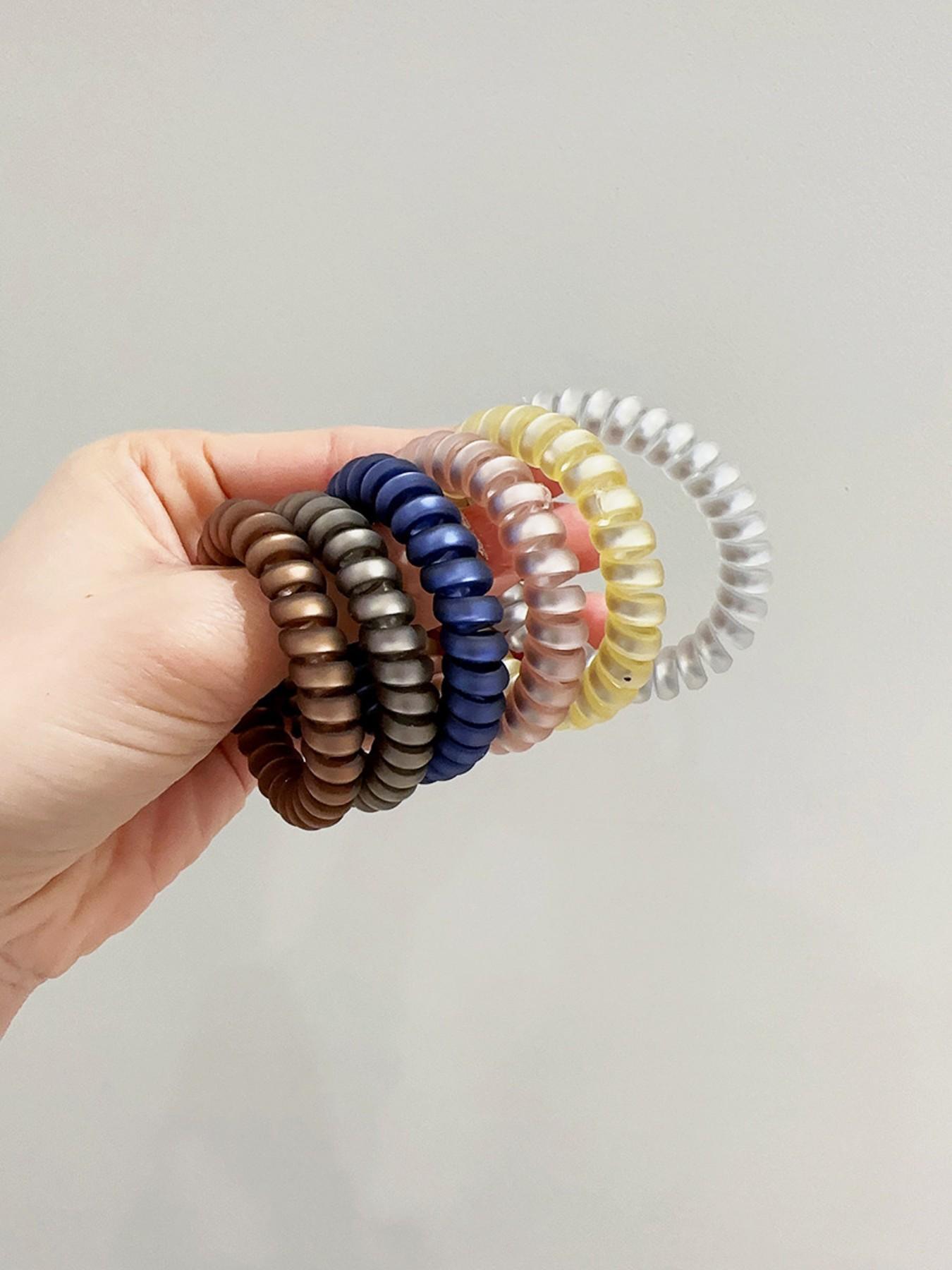 6-Pack Hair Ties for Women, High Elasticity Durable Rubber Bands, Simple New Design, Versatile Headwear Accessories, All Seasons