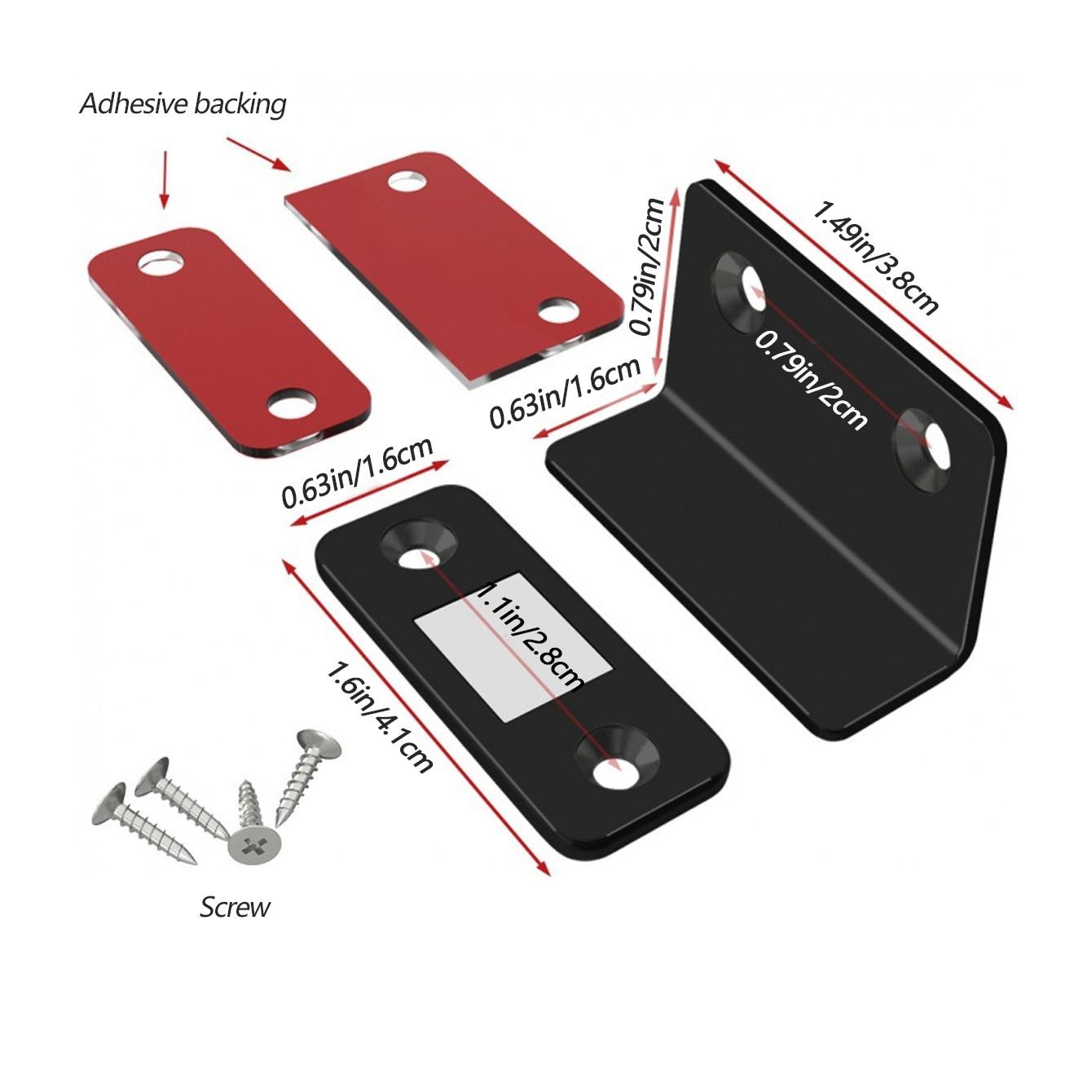 1pc/3pcs, Strong Magnetic Door Latch, Ultra-Thin Magnet for Furniture Cabinets, Screw-Installed, Secure Closure Device