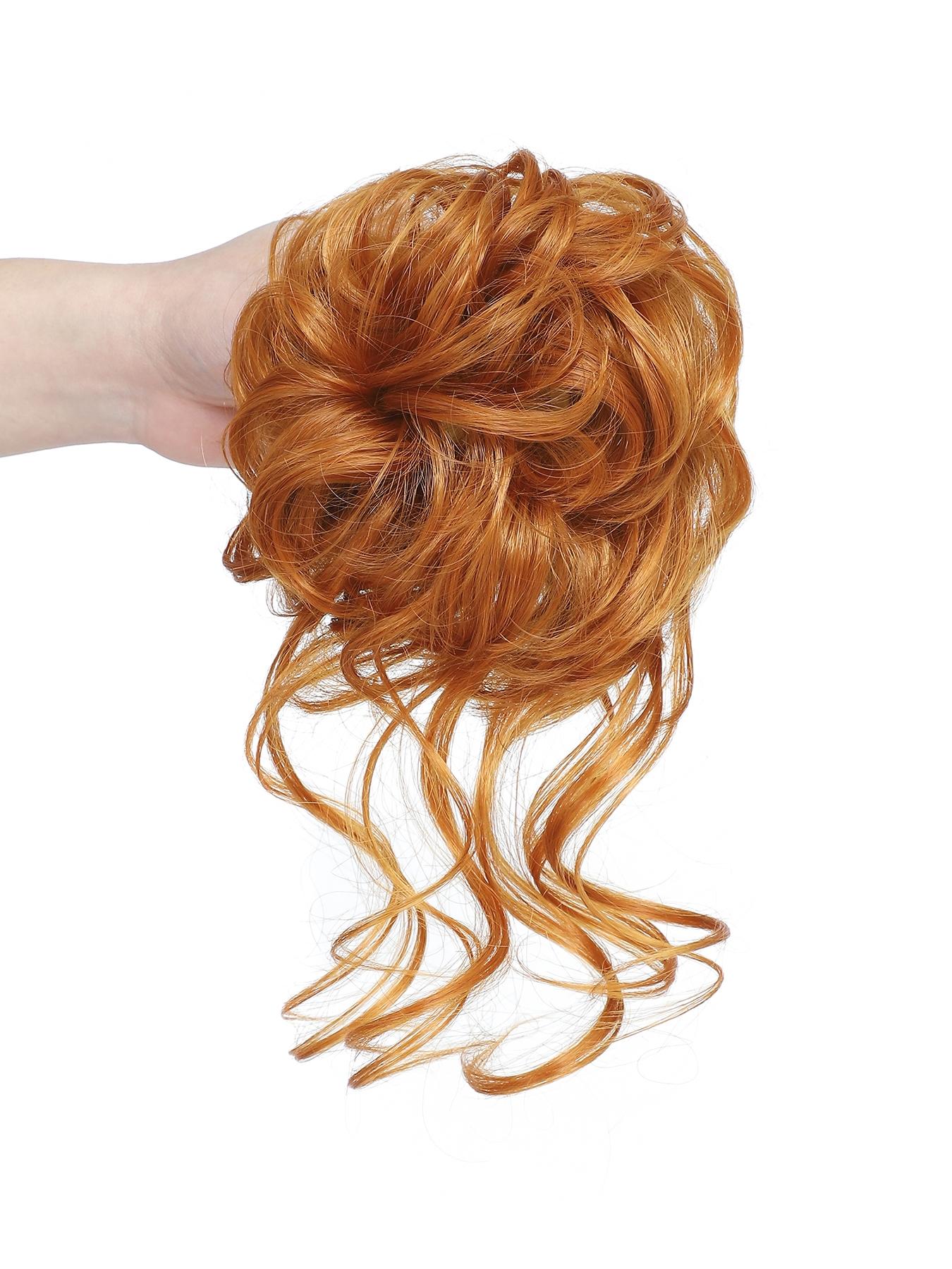 10 INCH Messy Bun Synthetic Extension Hair Piece Tousled Updo Hair Buns Extension Elastic Hair Band Hair Pieces Synthetic Curly Hair Bun Scrunchie Wavy Synthetic Hair For Women Girls