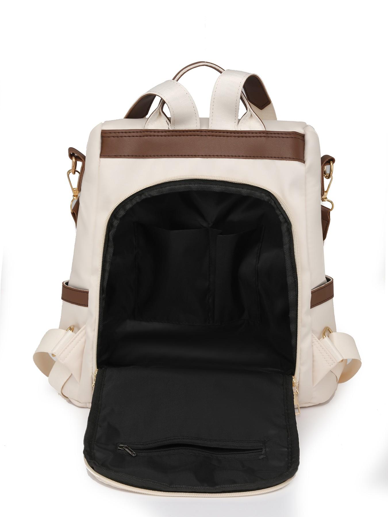 Retro practical and exquisite Su decorated backpack, high-quality texture and fashionable large capacity backpack, with multi zipper pocket design, suitable for outdoor travel, wilderness outings, shopping mall shopping, Backpacks Women