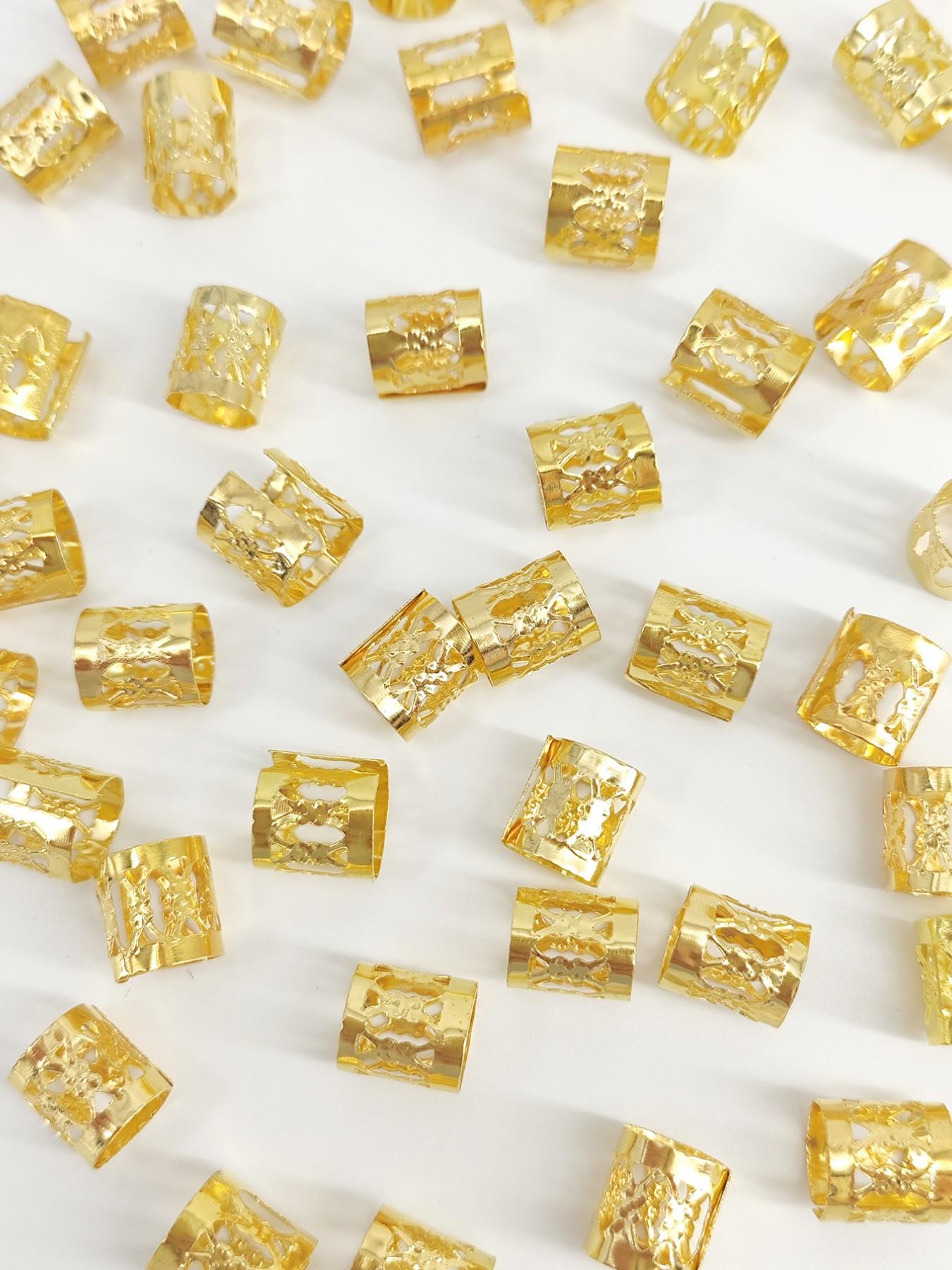 50 Pcs Set Braided Hair Rings, Fashion Unique Hair Clips, Perfect for Holidays, Beaches, Summer, Daily Wear